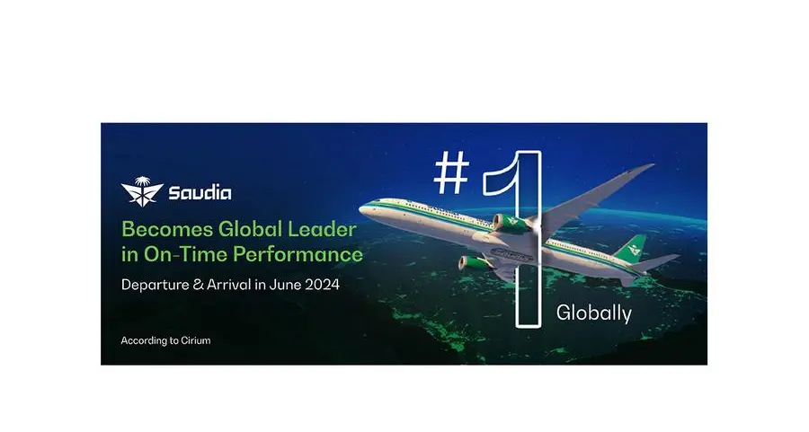 Saudia ranks first worldwide in on-time departure and arrival performance