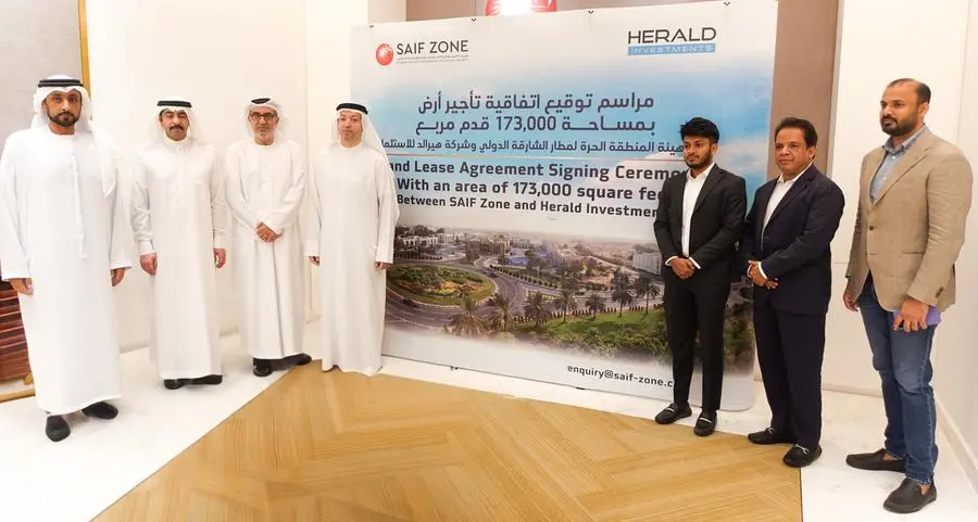 Herald Holdings expands business with a 173,000 sq. ft. land lease in Sharjah Airport International Freezone