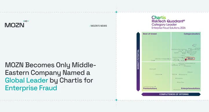 MOZN becomes only Middle-Eastern company named a Global Leader by Chartis for enterprise fraud