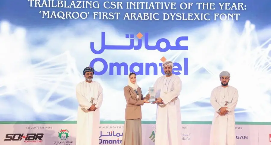 Omantel wins 2 prestigious awards at the Oman CSR summit & awards for innovative social responsibility initiatives