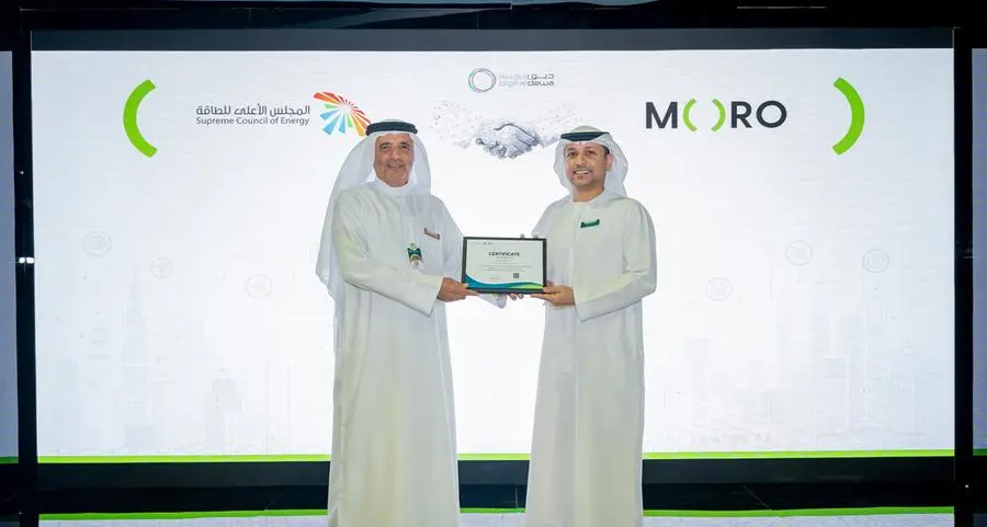 Moro Hub presents Green Certificate to Dubai Supreme Council of Energy