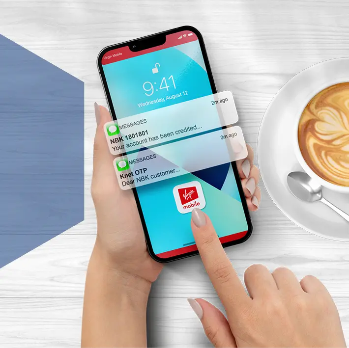 NBK enables its customers to update their information using Virgin mobile