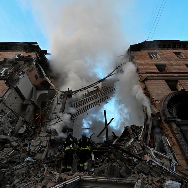 Russian missile strike kills 3 people, destroys apartment block in Ukraine's