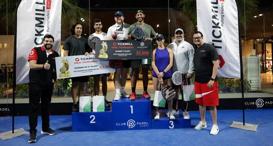 Tickmill announces successful sponsorship of Club Padel Dubai Tournament