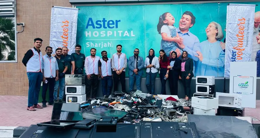 Aster Volunteers UAE recycles 434 kgs of e-waste in 3rd collection drive