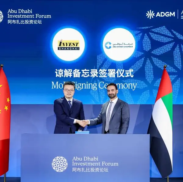 Abu Dhabi Chamber and Shanghai Foreign Investment Development Board sign MoU