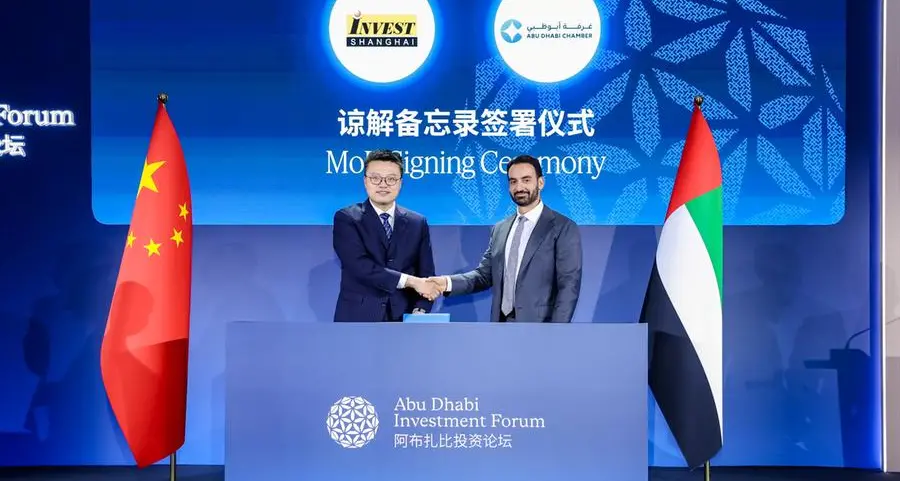 Abu Dhabi Chamber and Shanghai Foreign Investment Development Board sign MoU