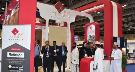 Al Maha Ceramics launched High Polished Ceramic Tiles in Big Show Muscat 2018