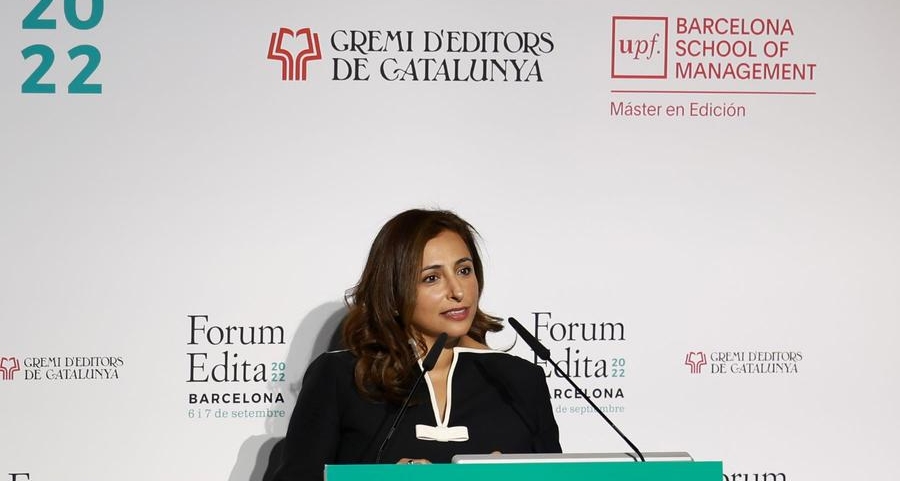 Bodour Al Qasimi addresses the Forum Edita in Barcelona celebrating the resilience of the publishing community