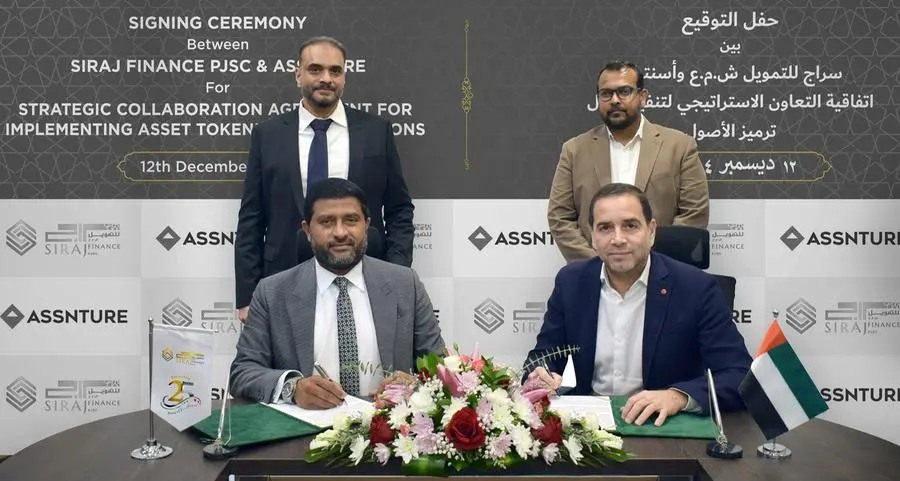 Siraj Finance PJSC and Assnture Ltd partner to revolutionize asset tokenization