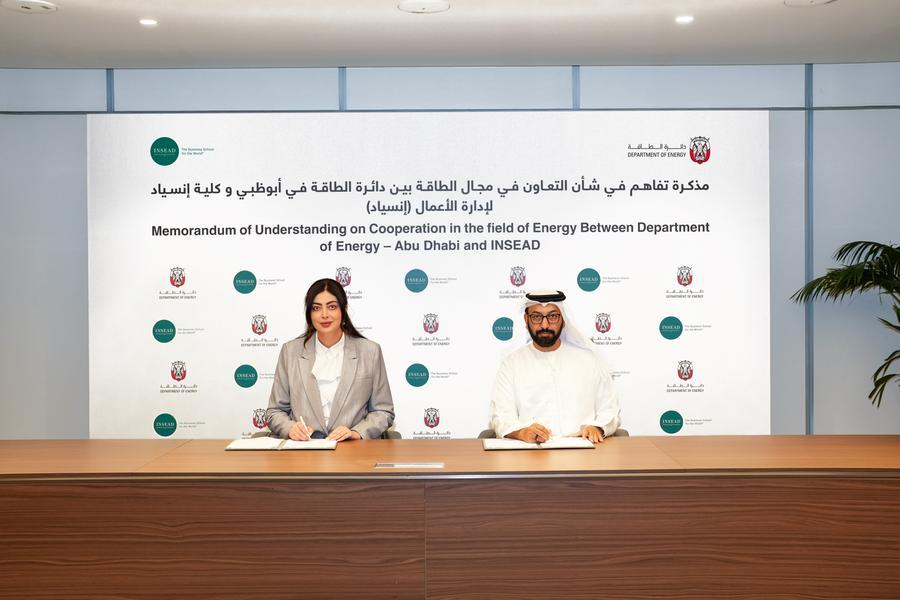 Abu Dhabi Department of Energy signs MoU with INSEAD to enhance energy and water efficiency