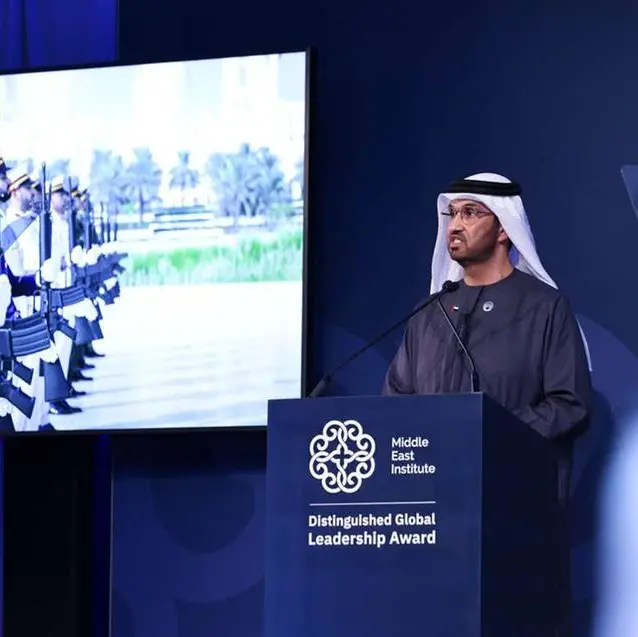 Dr. Sultan Al Jaber dedicates MEI’s Leadership Award to the UAE President and frontline workers