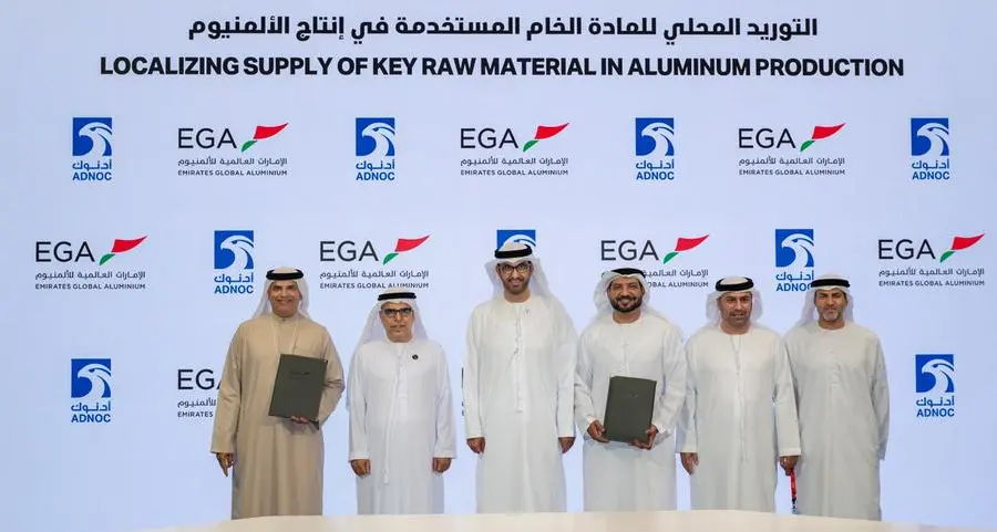 ADNOC and EGA sign $500mln deal to localize supply of key raw material in aluminum production