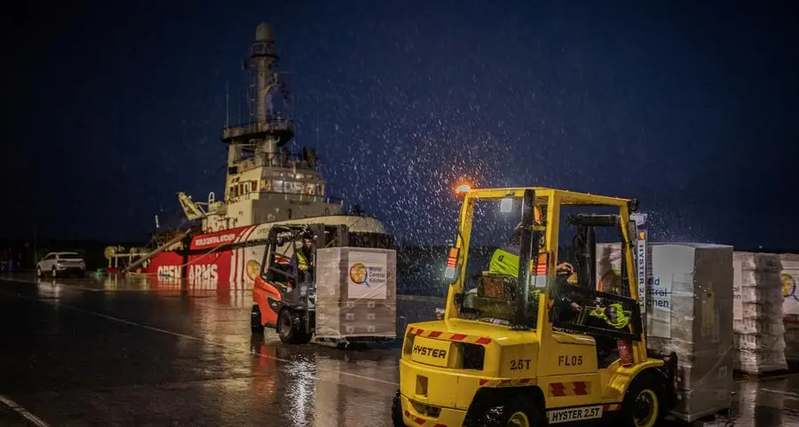 First Gaza aid ship leaves Cyprus with Palestinians on brink of famine