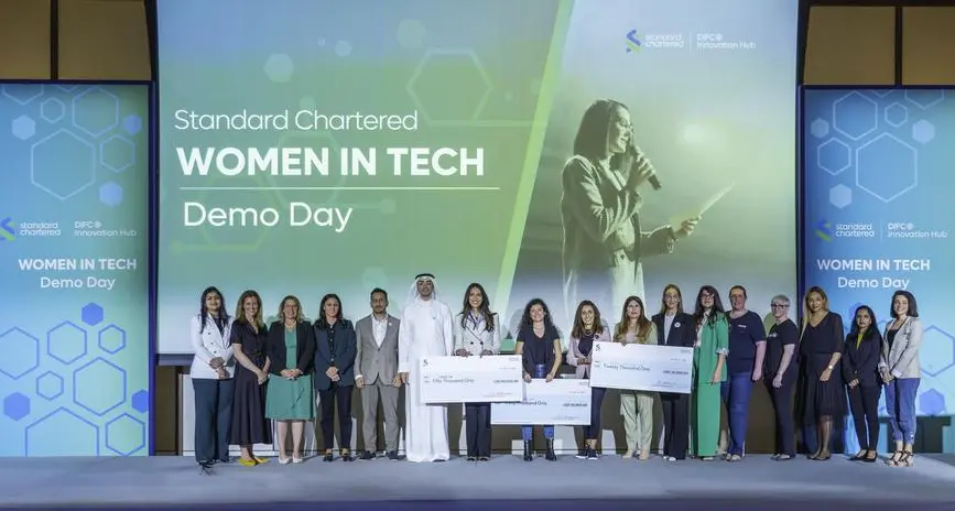 Standard Chartered and DIFC Innovation Hub award top three UAE women entrepreneurs at the women in tech accelerator programme