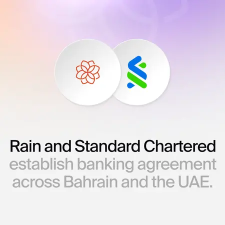 Rain and Standard Chartered establish banking agreement across Bahrain and the UAE