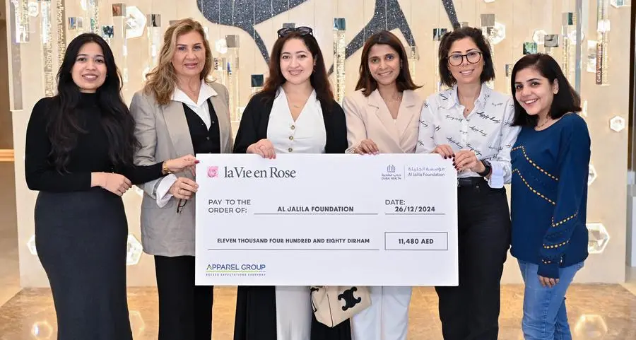 Apparel Group brand La Vie En Rose donates to Al Jalila Foundation to drive breast cancer awareness