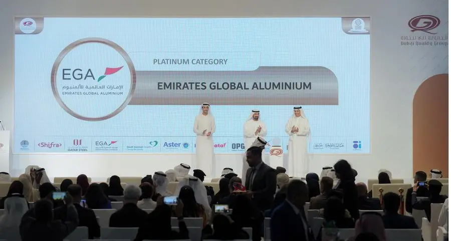 EGA recognised with Platinum Innovation Award by Dubai Quality Group