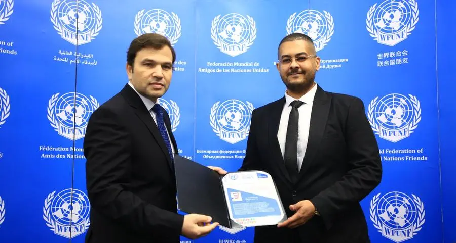 The World Federation of United Nations Friends grants Fahad Bagatyan the title of Goodwill Ambassador