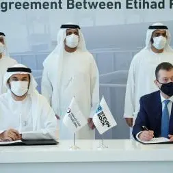 Ruler of Ras Al Khaimah attends signing ceremony of agreement between Etihad Rail and Stevin Rock