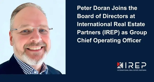 Peter Doran joins the Board of Directors at International Real Estate Partners as Group Chief Operating Officer