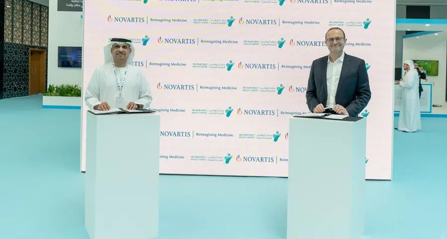 Abu Dhabi Public Health Centre and Novartis Middle East sign MoU