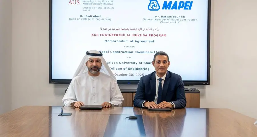AUS signs MoA with Mapei to grow talent for the UAE construction sector