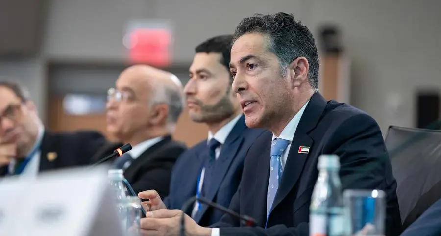 H.E. Khaled Balama delivers the UAE’s keynote address at the MENAP meeting