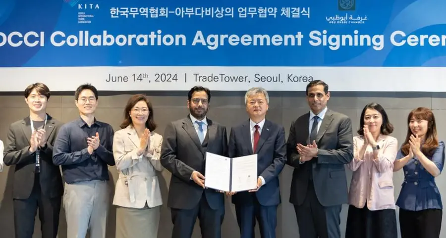 Abu Dhabi Chamber and Korea International Trade Association sign collaboration agreement