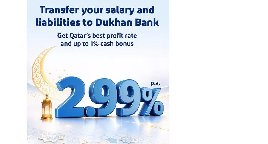 Dukhan Bank launches its latest personal finance campaign with the best profit rate in Qatar at 2.99% annually
