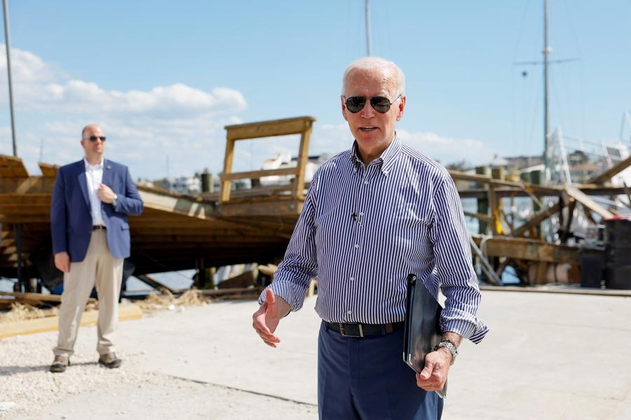 Biden views Hurricane Ian destruction in Florida