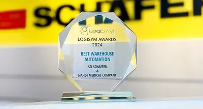 SSI Schaefer and Nahdi Medical Company partnership wins 2024 LogiSYM award for best warehouse automation