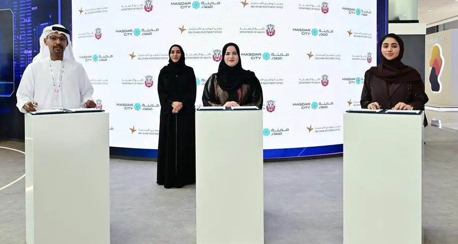 Department of Health Abu Dhabi, Abu Dhabi Investment Office and Masdar City sign a MoU