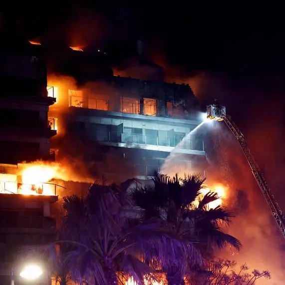 Spain apartment building engulfed in flames, at least four dead