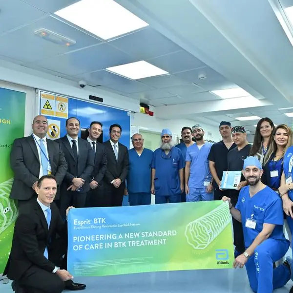 Al Qassimi Hospital successfully implants Abbott's new dissolvable stent for people with CLTI below-the-knee