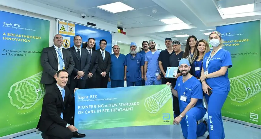 Al Qassimi Hospital successfully implants Abbott's new dissolvable stent for people with CLTI below-the-knee