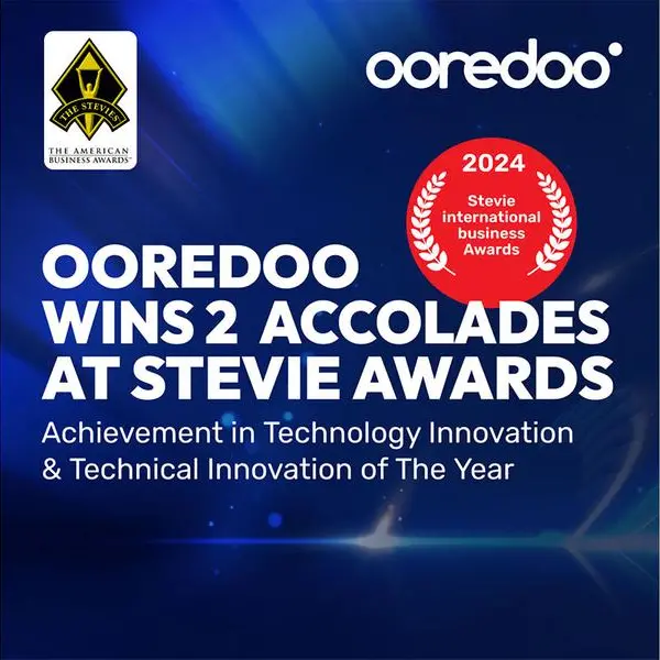 Ooredoo Kuwait secures two wins in th Stevie Awards for technology excellence and international business