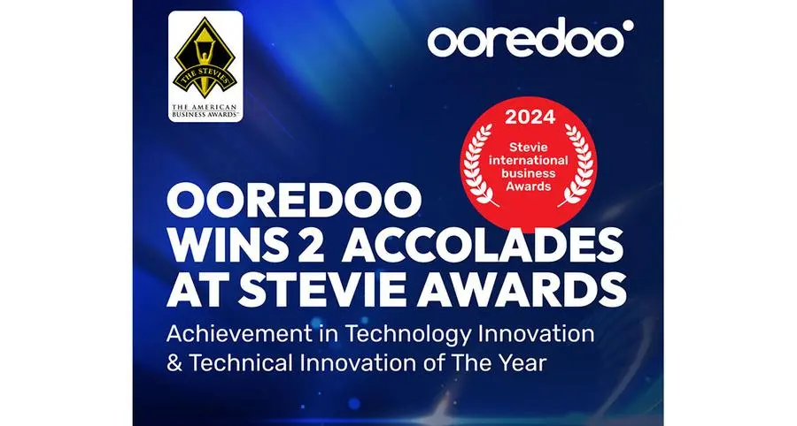 Ooredoo Kuwait secures two wins in th Stevie Awards for technology excellence and international business