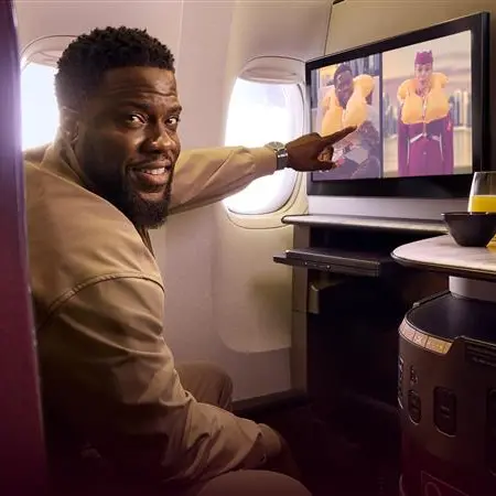 Buckle up Qatar Airways unveils new in-flight safety video with hollywood comedy at its Hart