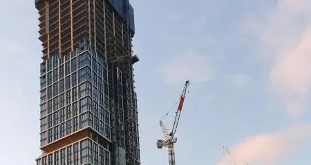 DAMAC's 1st tower in the city of London reaches its pinnacle