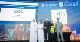 Enshaa PSC Receive Prestigious Awards for 'Best Real Estate Project' and 'Best Overall in Real Estate' at Gulf's Premier Real Estate Awards