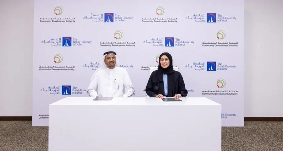 The Community Development Authority in Dubai and The British University in Dubai sign MoU to advance social professions