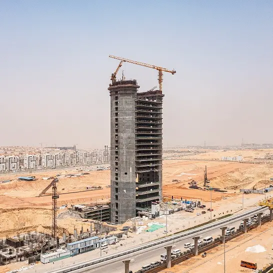 Infinity Tower in Egypt's New Administrative Capital reaches 55% construction completion\n