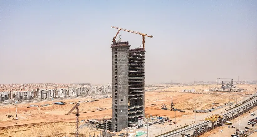 Infinity Tower in Egypt's New Administrative Capital reaches 55% construction completion\n