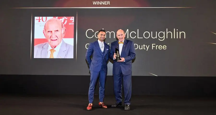 Colm McLoughlin receives Lifetime Achievement Award at the 2024 Arabian Business Achievement Awards