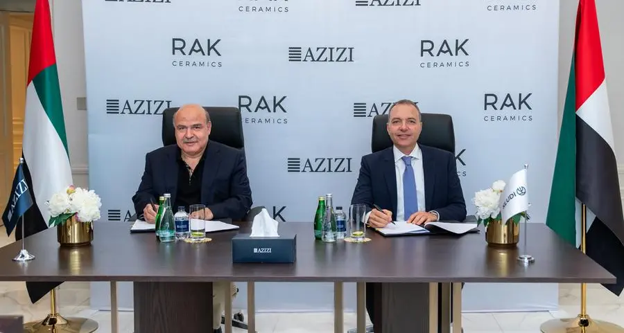 Azizi Developments, RAK Ceramics sign two-year MoU for the supply of tiles and sanitary ware