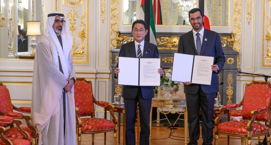 Khaled bin Mohamed bin Zayed witnesses launch of strategic partnership agreement between UAE, Japan