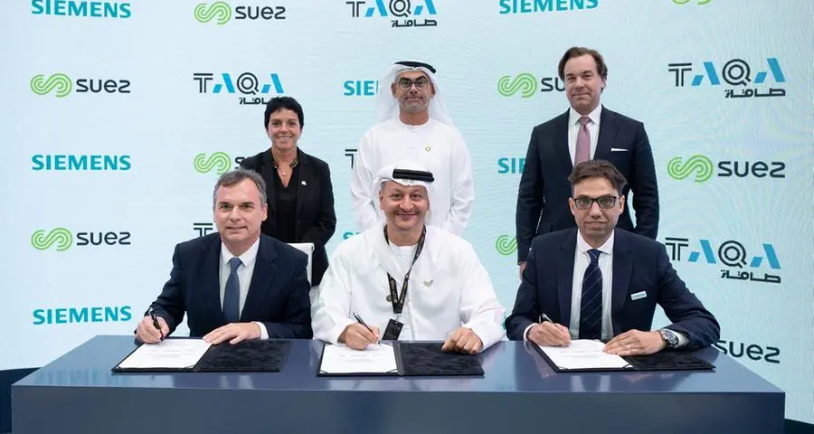 SUEZ, TAQA and Siemens join forces for the future of desalination in emerging countries