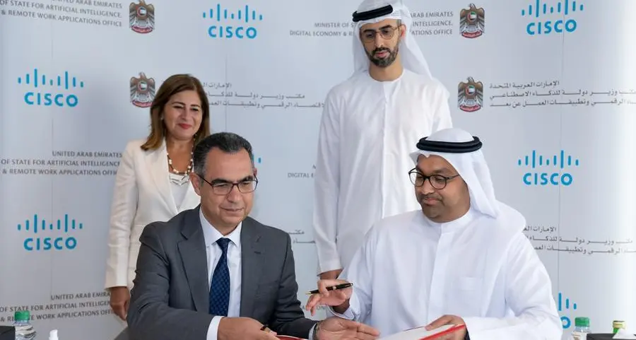 MoU between Minister of State for Artificial Intelligence, Digital Economy and Remote Work Applications and Cisco