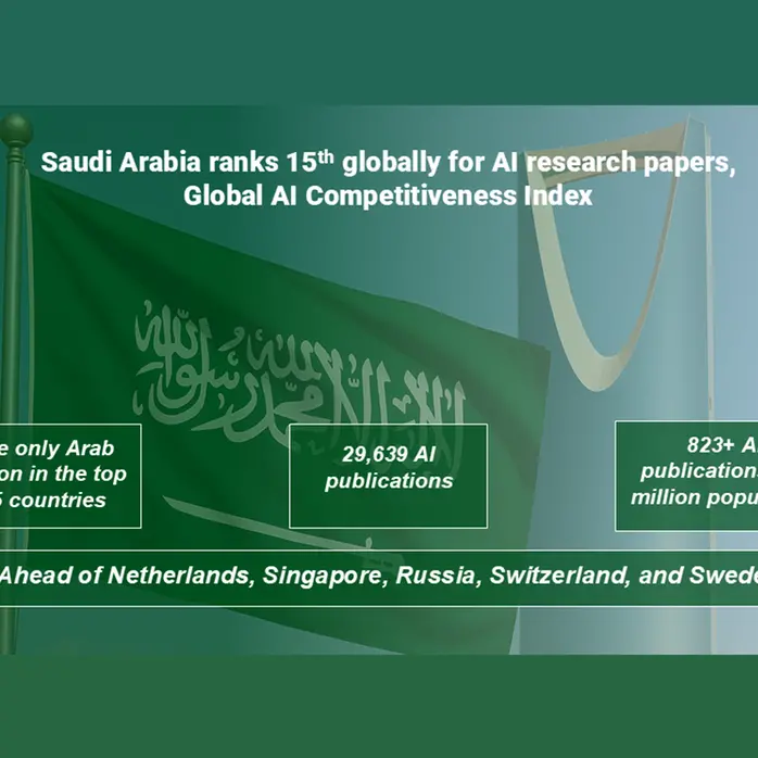 Saudi Arabia ranks 15th globally for AI research papers, Global AI Competitiveness Index